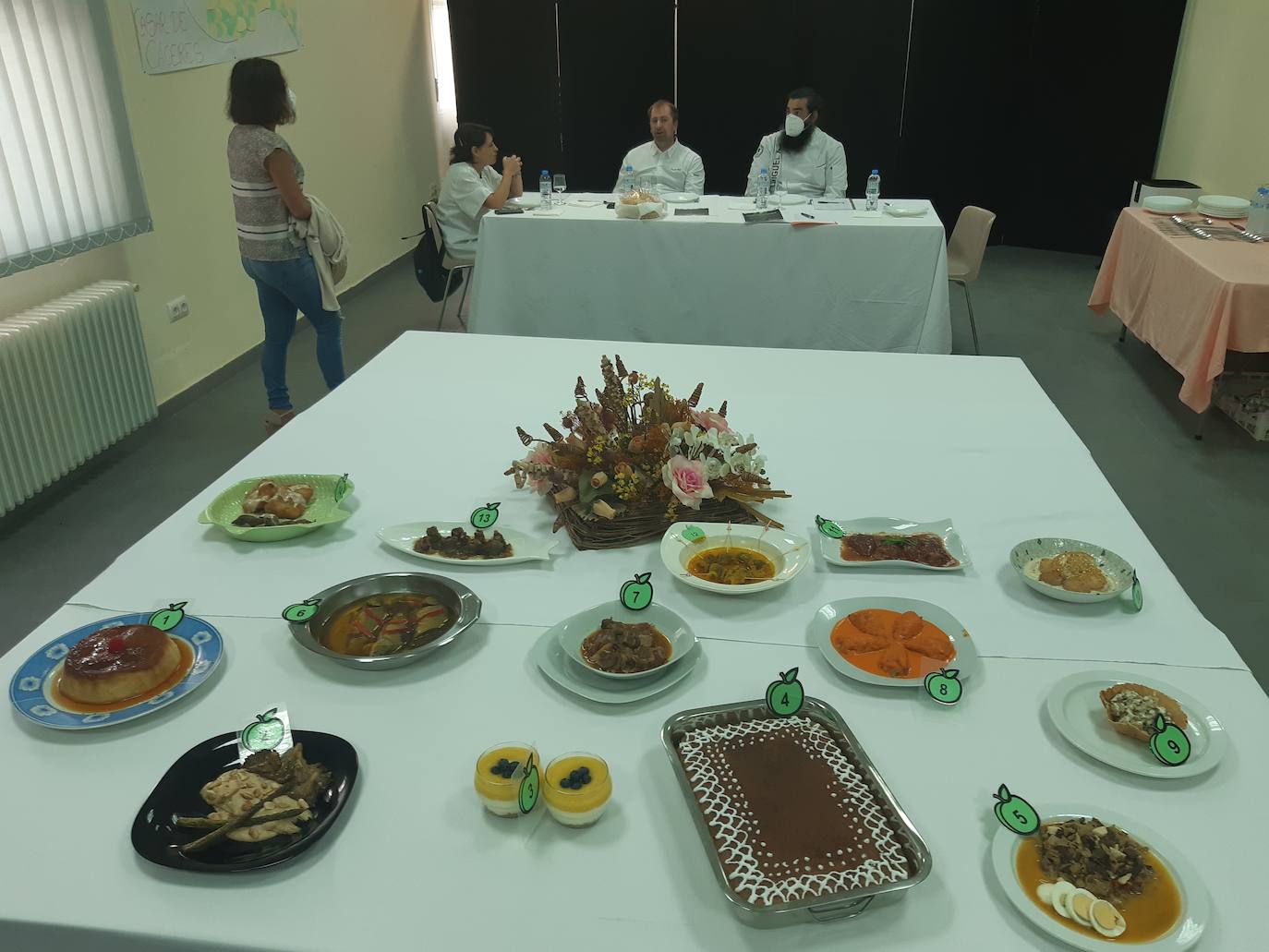 Platos presentados para la valoración del jurado.