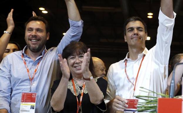 Puente, Narbona y Sánchez./Efe