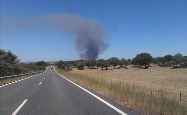 Humo que genera el fuego.