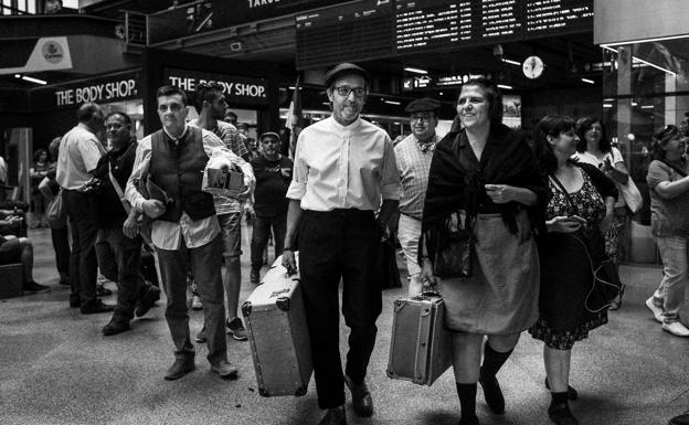 Llegada de 'Milana Bonita' a la estación de Atocha, el Día de Extremadura::