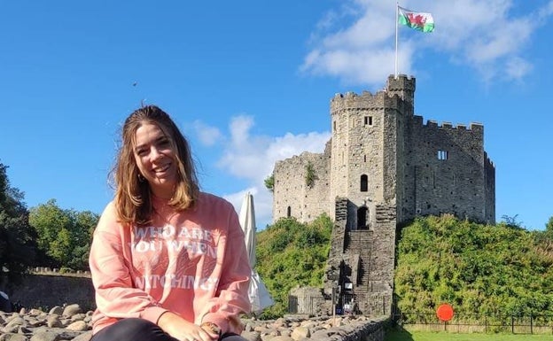 Irene Díaz de Badajoz en el Castillo de Cardiff (Reino Unido).