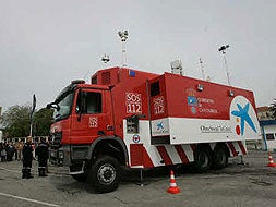 Puesto de Mando Avanzado de emergencias 112, donado por La Caixa al Gobierno Regional de Cantabria, similar al que tendrá en breve Extremadura. / HOY/