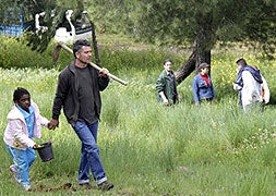 Plantan 800 árboles en una mañana en el Parque del Príncipe