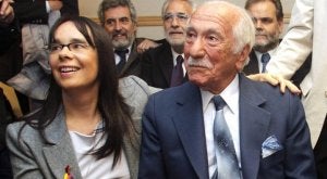 Inés García-Holgado y Darío Rivas, los dos querellantes argentinos contra los crímenes de Franco. :: HOY/