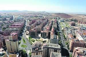 Vista aérea de la ciudad en su zona de expansión de Los Fratres :: LORENZO CORDERO/