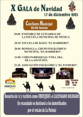 Arroyo de la Luz celebra la X Gala de Navidad