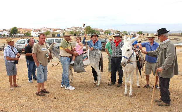 Feria de ganado en la explanada de la Charca Grande. 