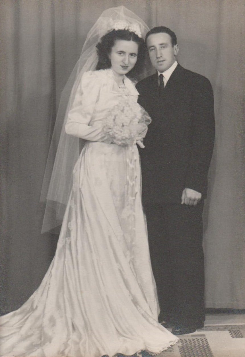 Gabina y Augusto, el día de su boda. 