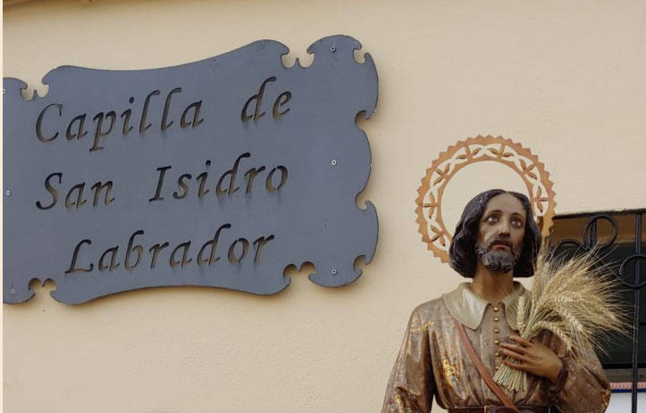 Imagen de San Isidro que se custodia en la capilla sita en la calle Salsipuedes de Guareña.