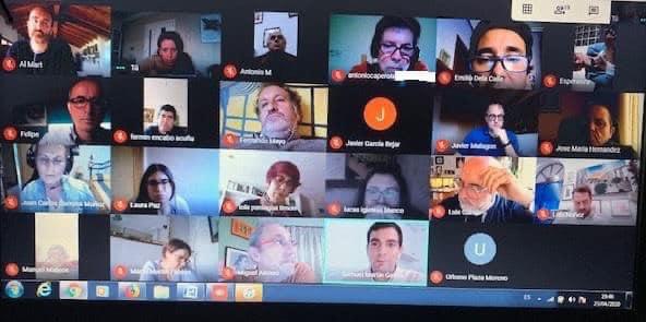 Participantes en la videoconferencia./