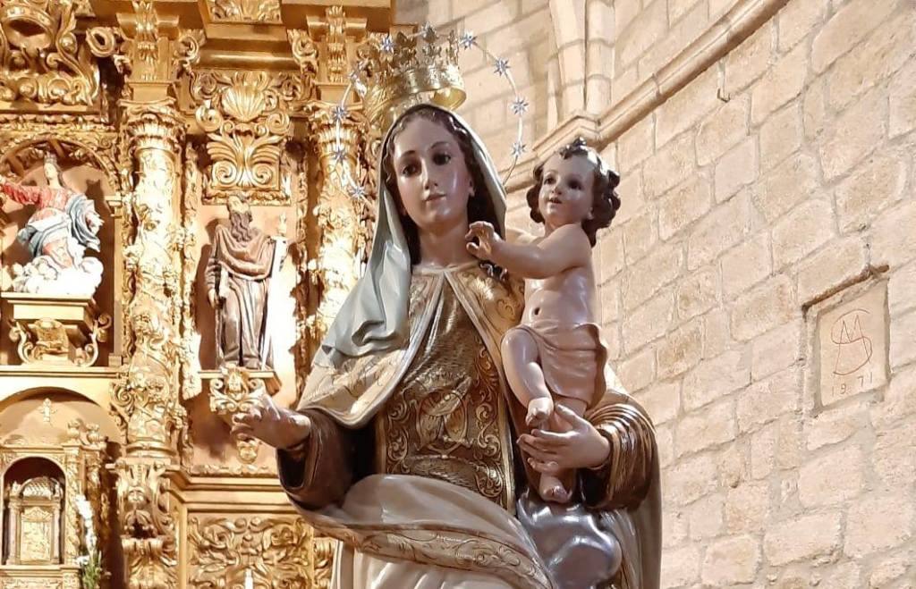 Virgen del Carmen, que se venera en la iglesia de Santa María. /M.D.CRUZ