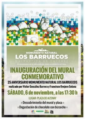 El sábado se inaugurará el mural conmemorativo del 25 aniversario del Monumento Natural Los Barruecos