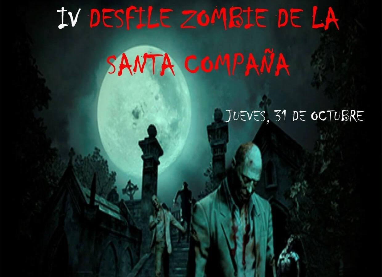 Cartel del IV Desfile Zombie de la Santa Compaña en Miajadas/