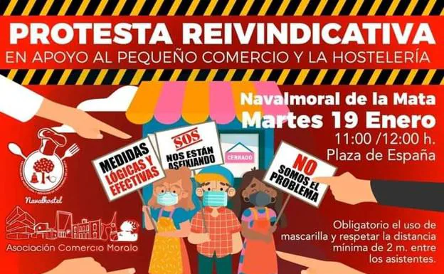 Comercio y hostelería realizarán el martes una nueva protesta reivindicativa