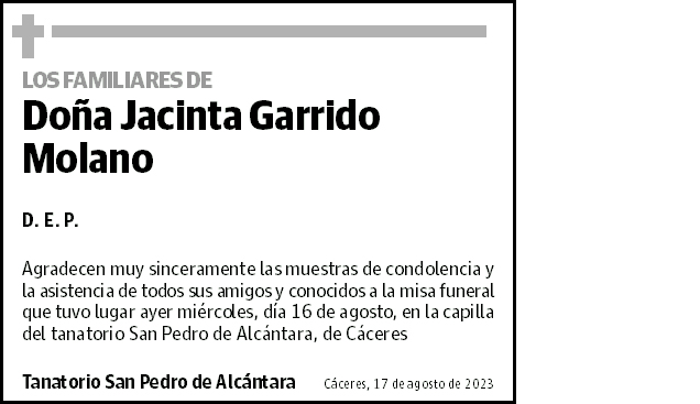Jacinta Garrido Molano