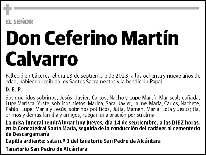 Ceferino Martín Calvarro