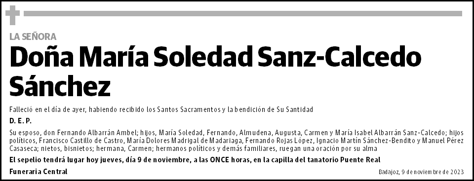 María Soledad Sanz-Calcedo Sánchez