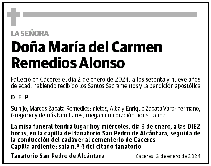 María del Carmen Remedios Alonso