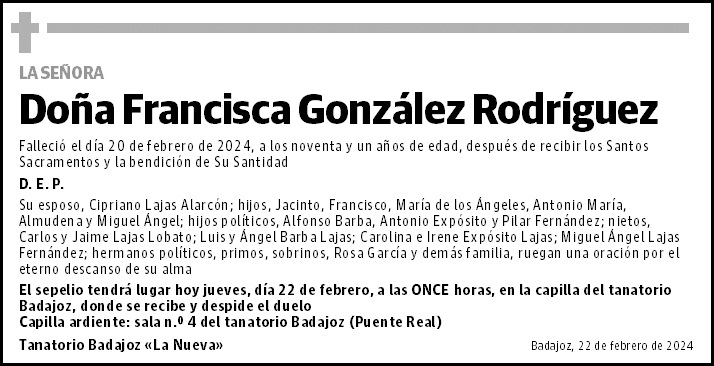 Francisca González Rodríguez