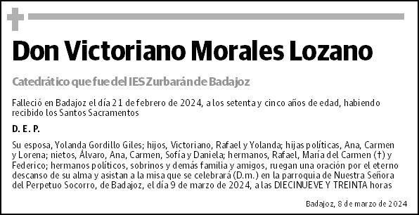 Victoriano Morales Lozano