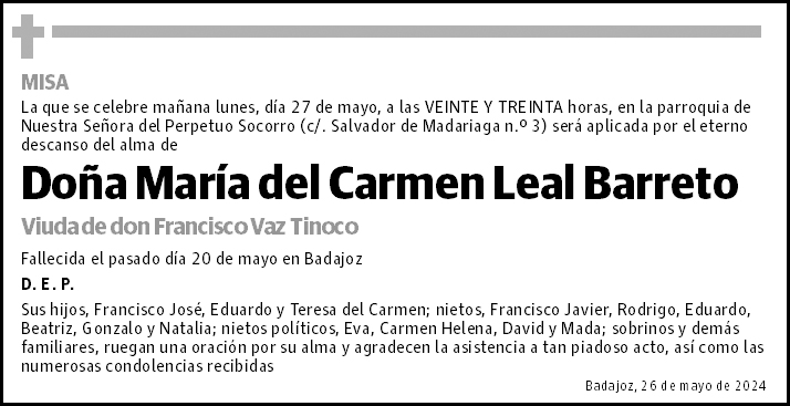 María del Carmen Leal Barreto
