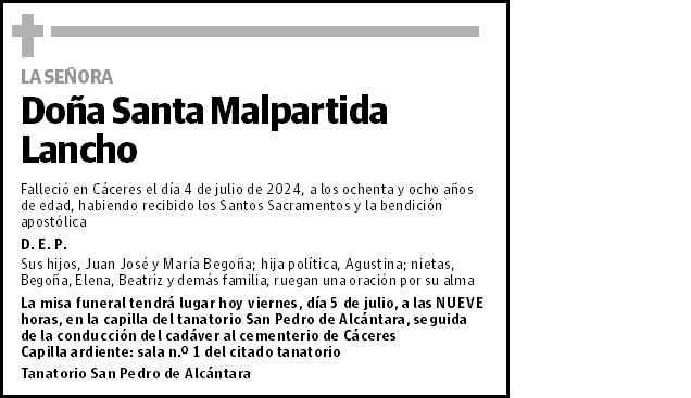 Santa Malpartida Lancho
