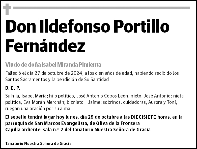 Don Ildefonso Portillo Fernández