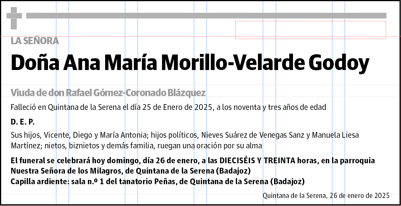 DOÑA ANA MARÍA MORILLO-VELARDE GODOY
