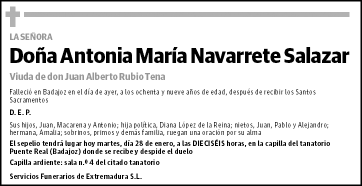 Antonia María Navarrete Salazar