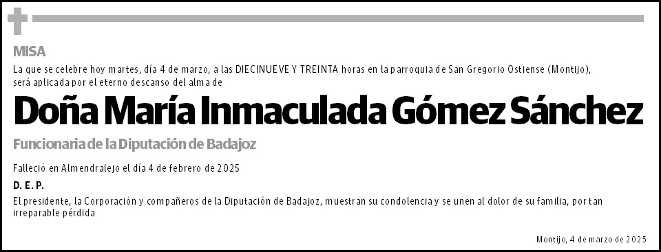 María Inmaculada Gómez Sánchez
