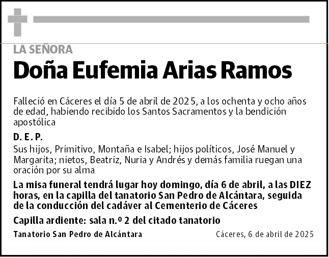 Eufemia Arias Ramos