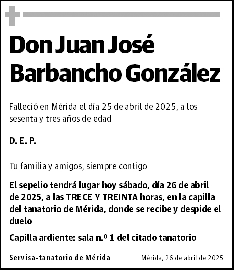Don Juan José Barbancho González