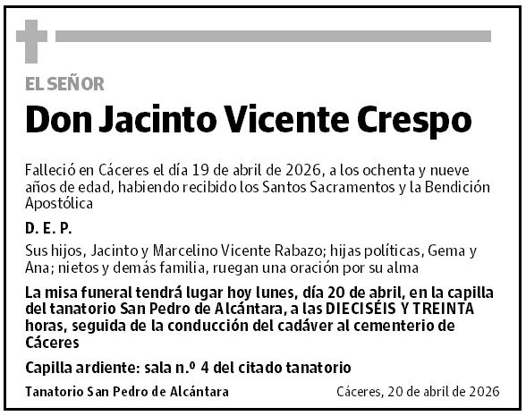 Don Jacinto Vicente Crespo