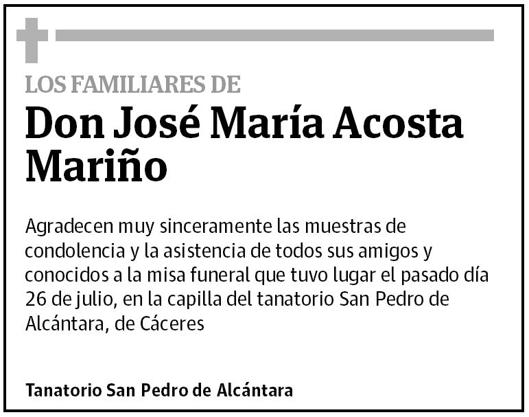 Don José María Acosta Mariño