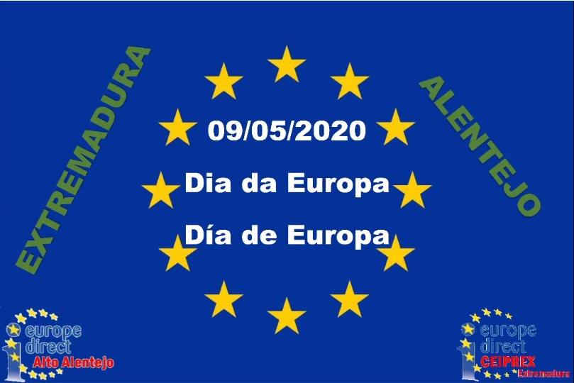 El Centro de Información Europea Europe Direct CEIPREX de ADERCO y el de Alto Alentejo, se han uido para conmemorar este 9 de mayo. 