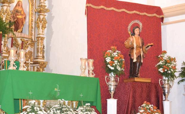 San Ginés de la Jara instalado en el Altar Mayor de la Iglesia ./A.P