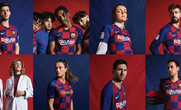 camiseta a cuadros barcelona