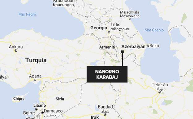 Nagorno Karabaja, territorio ubicado en Azerbaiyán, pero de poblacion mayoritariamente armenia.