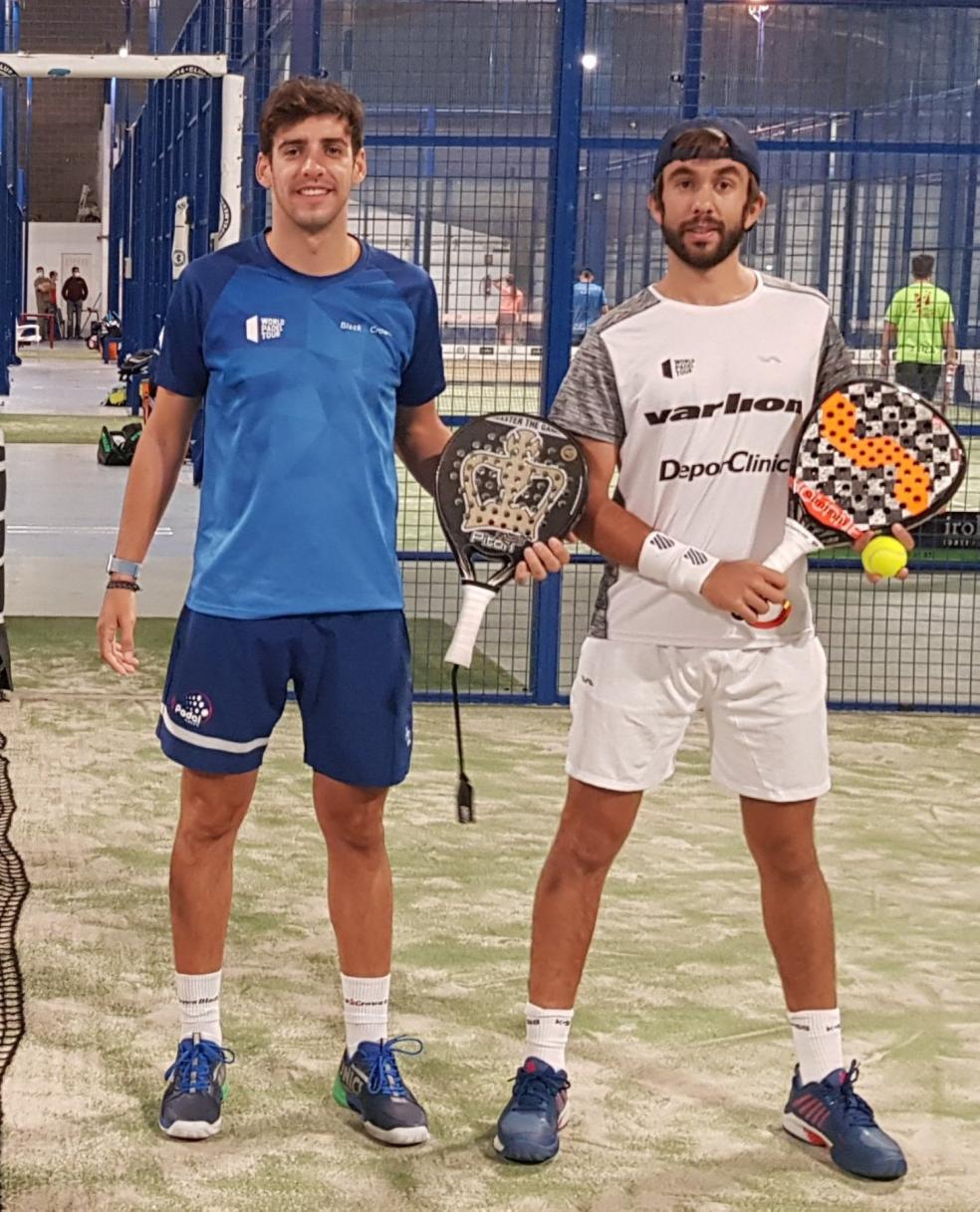 García Diestro y 'Pincho' Fernández en el campeonato de Extremadura. / @FEXPADEL