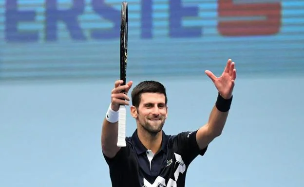 Djokovic celebra su victoria sobre Coric. /Helmut Fohringer (Afp)