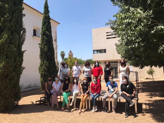 Los quince alumnos de Artes Gráficas reciben clases en el Centro Cultural San Antonio por turnos. / G. C.