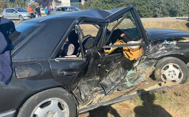 Estado en el que quedó uno de los coches implicados.