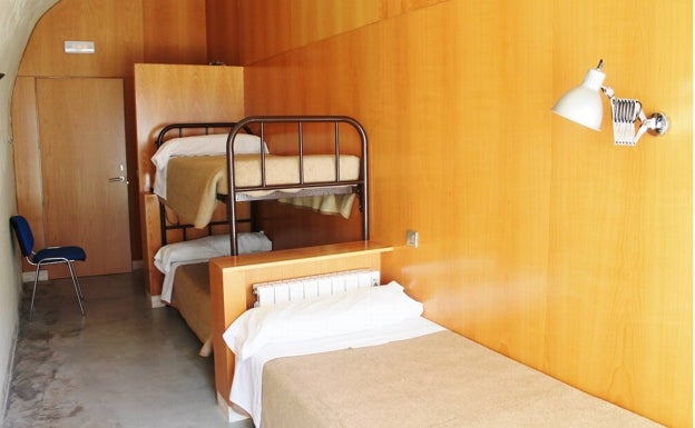 Habitaciones preparadas para acoger refugiados. 