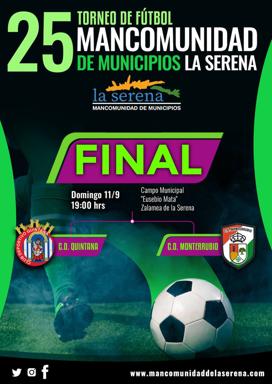 Cartel final XXV Torneo de Fútbol Mancomunidad de Municipio La Serena